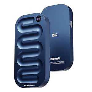 DailyObjects Loop Universal Aluminium Power Bank|10000 Mah|Fast Charging Output 20W | Compatible with Samsung/OnePlus/iPhone 12/13/14/15/16/17/Pro Max/Airpods|Pocket Size|LED Battery Display (Black)