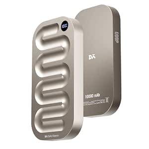DailyObjects Loop Universal Aluminium Power Bank|10000 Mah|Fast Charging Output 20W | Compatible with Samsung/OnePlus/iPhone 12/13/14/15/16/17/Pro Max/Airpods|Pocket Size|LED Battery Display (Black)